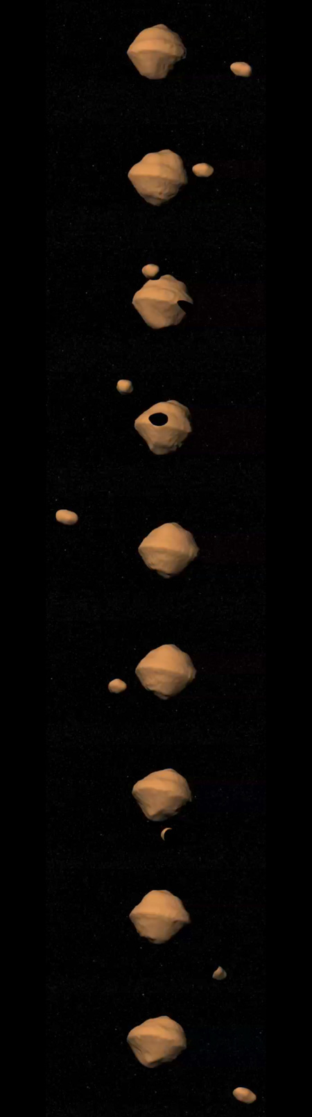 Dancing Asteroid Mapped in Motion
